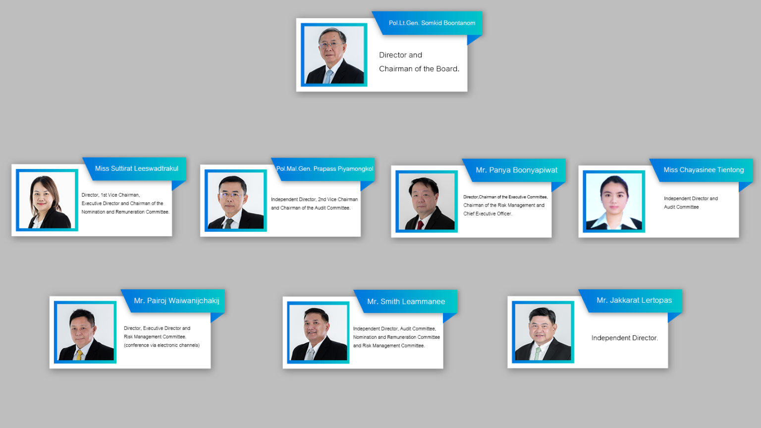 BOARD OF DIRECTORS BEGISTICS